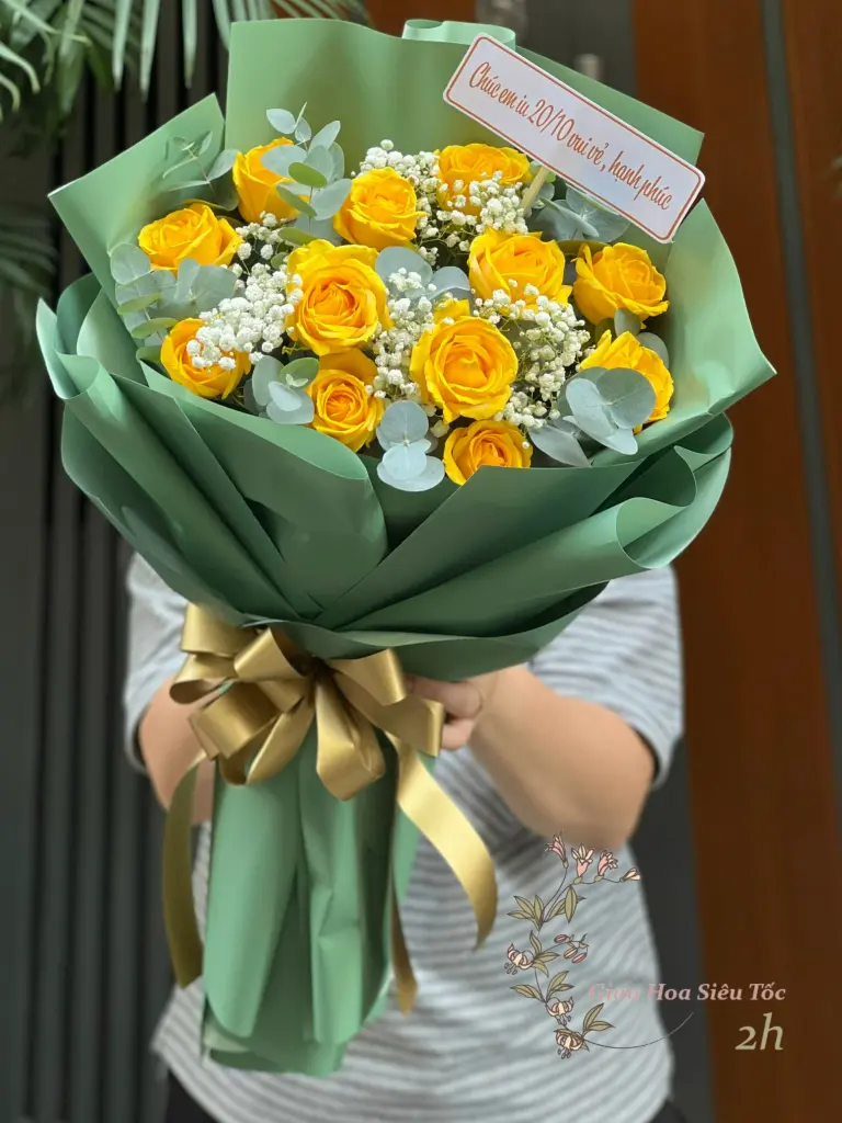 Bó Hoa Hồng Vàng