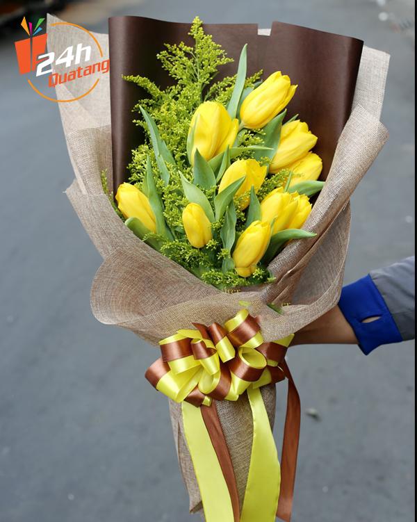 Bó Hoa Tulip Vàng