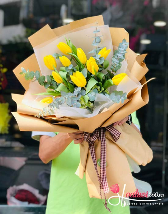 Bó Hoa Tulip Vàng