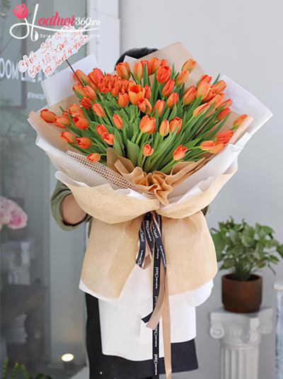 Bó Hoa Tulip Đỏ