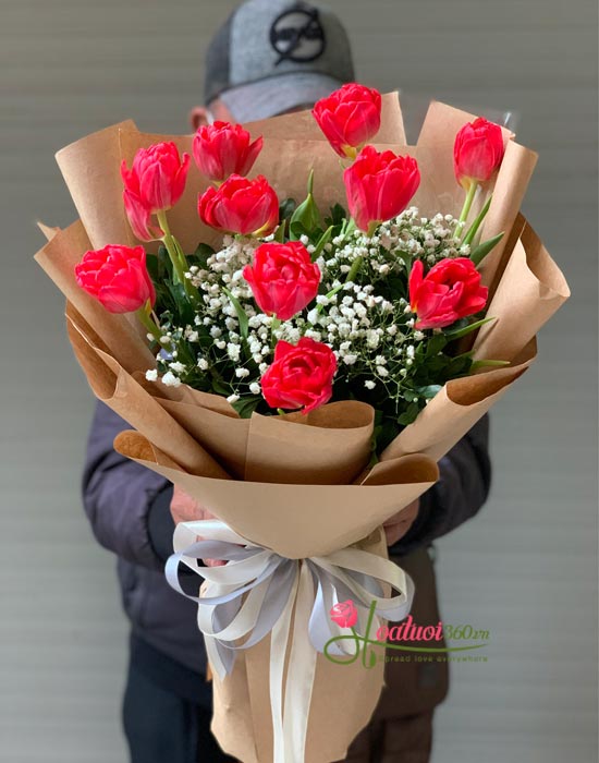 Bó Hoa Tulip Đỏ