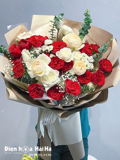 [FLOT159] Bó Hoa Hồng Trắng
