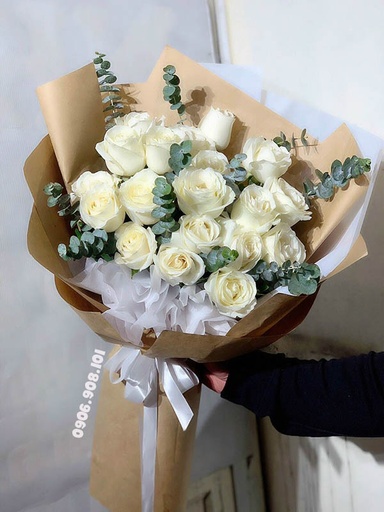 [FLOT482] Bó Hoa Hồng Trắng