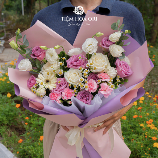 [FLOT012] Bó Hoa Hồng Tím