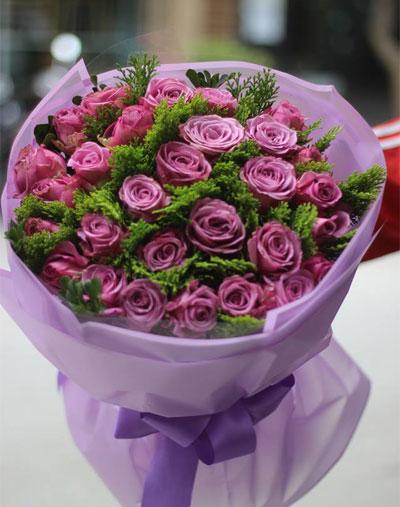 [FLOT305] Bó Hoa Hồng Tím