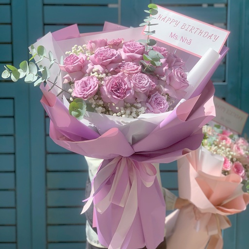 [FLOT386] Bó Hoa Hồng Tím