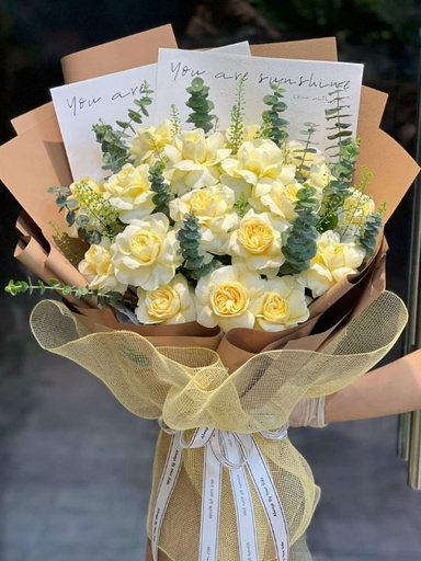 [FLOT187] Bó Hoa Hồng Vàng