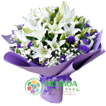 [FLOT098] Bó Hoa Ly Trắng