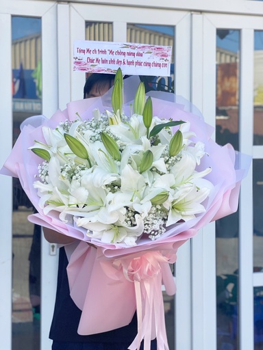 [FLOT419] Bó Hoa Ly Trắng