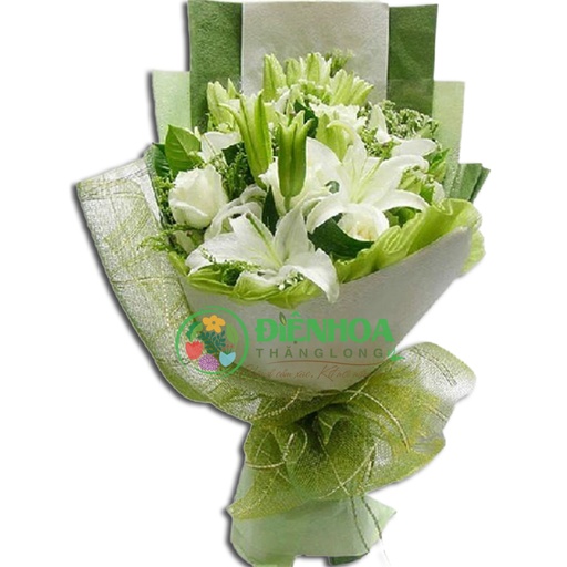 [FLOT401] Bó Hoa Ly Trắng