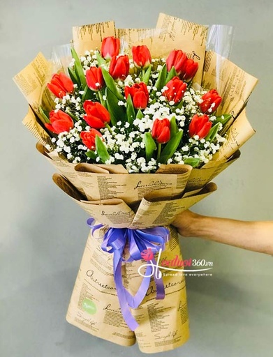 [FLOT264] Bó Hoa Tulip Đỏ